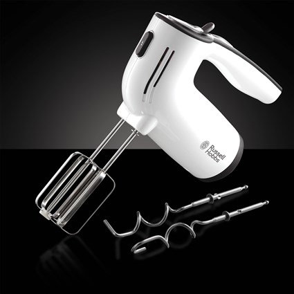 Russell Hobbs 21200-56 Batidora Amasadora Fija y de Mano Aura, 5 Velocidades + Turbo, Bol 3.5L